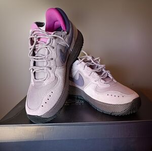 Womens Nike Air Force 1 Wild ~ Pink and Gray Chunky Sneakers